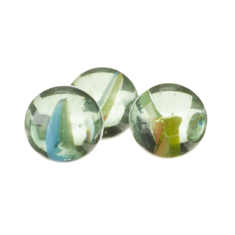 Unbekannt 50 Small Marbles + 1 Large Marble In A Bag - Glass Marbles For Children - Colourful Marbles 1.5 cm And 2.5 cm - Decorative Marbles - For Marble Run