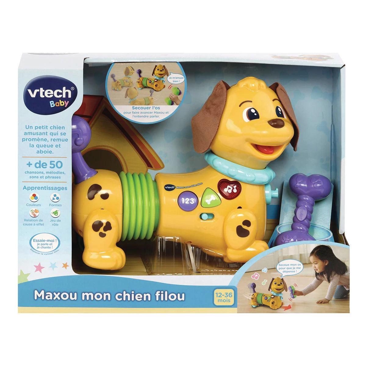 Vtech Maxou, My Funny, Dog Toy - Moves Alone - Interactive Animal - French Version