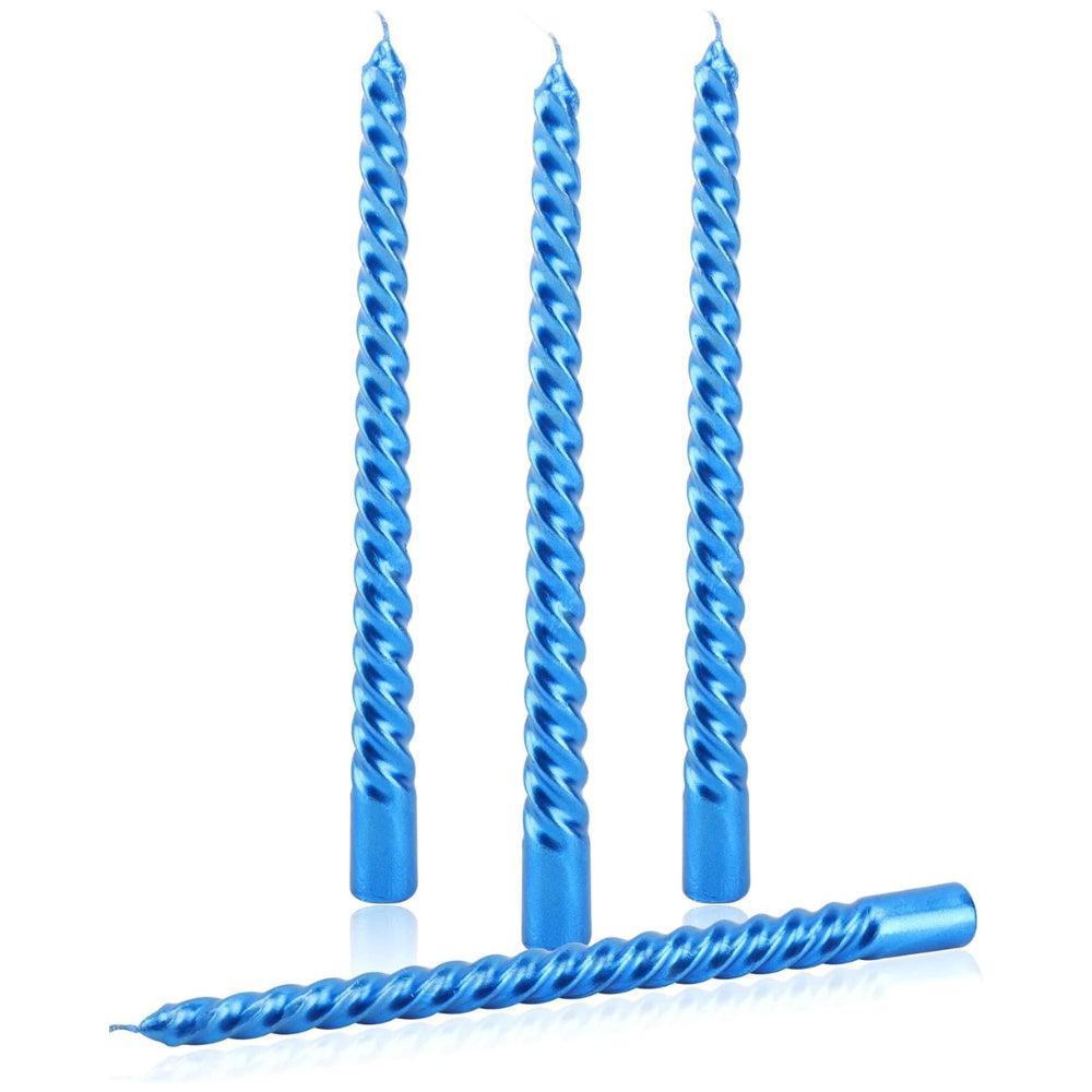 Viyffo Spiral Taper Candles 12 Inch – 4 Pack Green, Dripless, Unscented, Smokeless