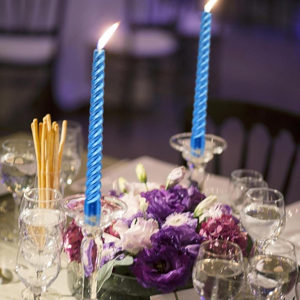 Viyffo Spiral Taper Candles 12 Inch – 4 Pack Green, Dripless, Unscented, Smokeless