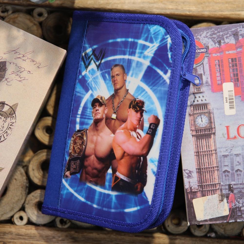 WWE Pencil Case, Durable Pencil Pouch with Big Capacity, Minimalist Portable Stationery Bag, Aesthetic Zipper Pencil Box