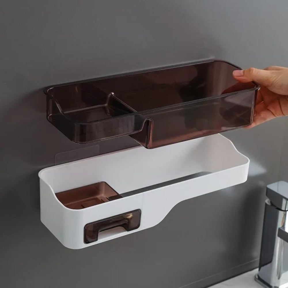 Wall Mount Hair Care And Styling Tool Organizer Storage Rack