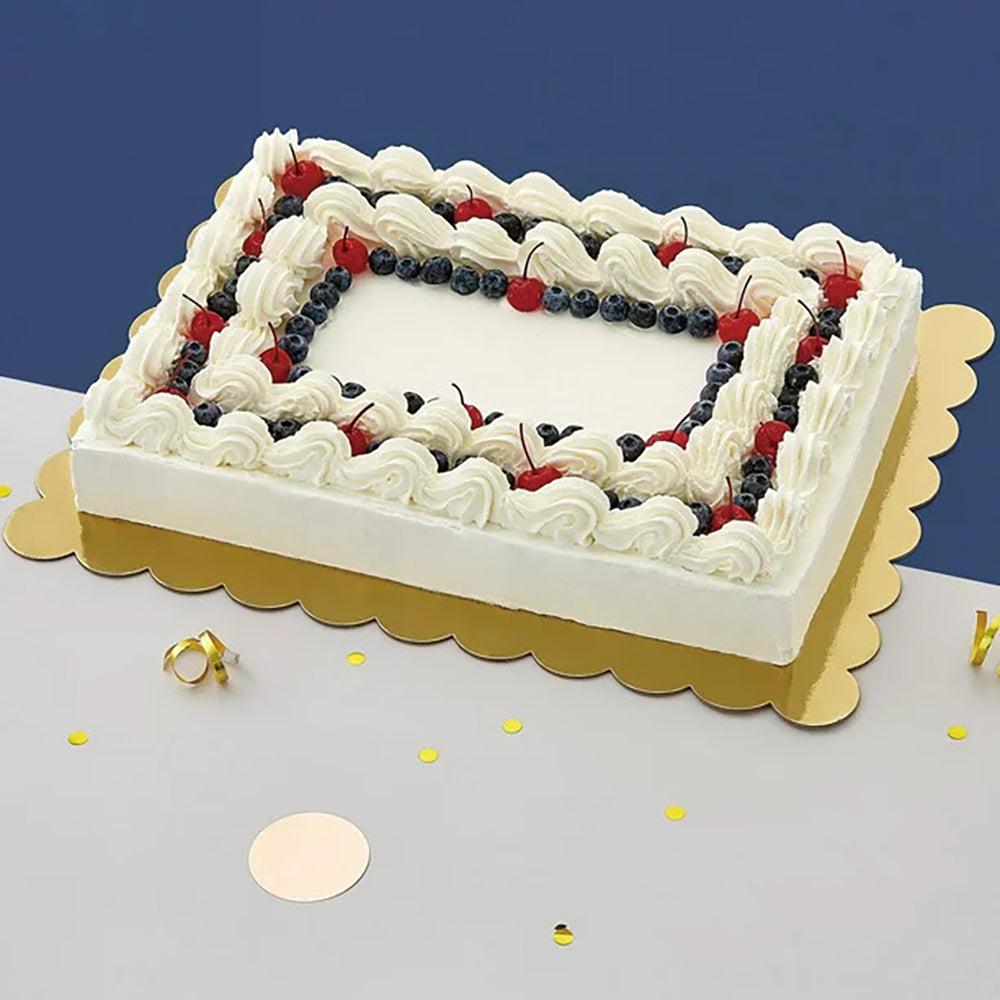 Way to Celebrate Gold Scallop Cake Board- 14x19 inch 3-Count 48.2x35.5cm