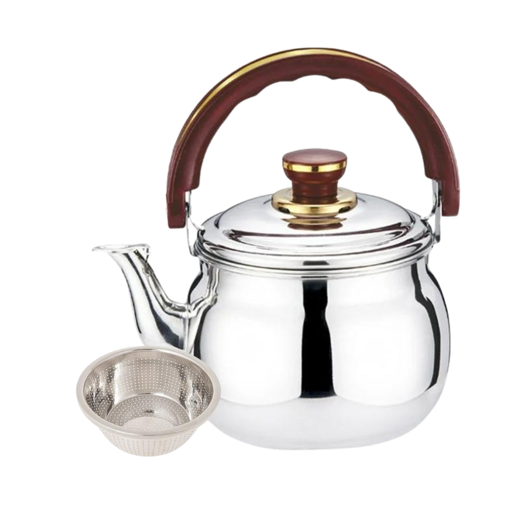 Whistling Tea Kettle Kitchen Whistle Pot Practical Sounding Kettle (Silver) 1.8L