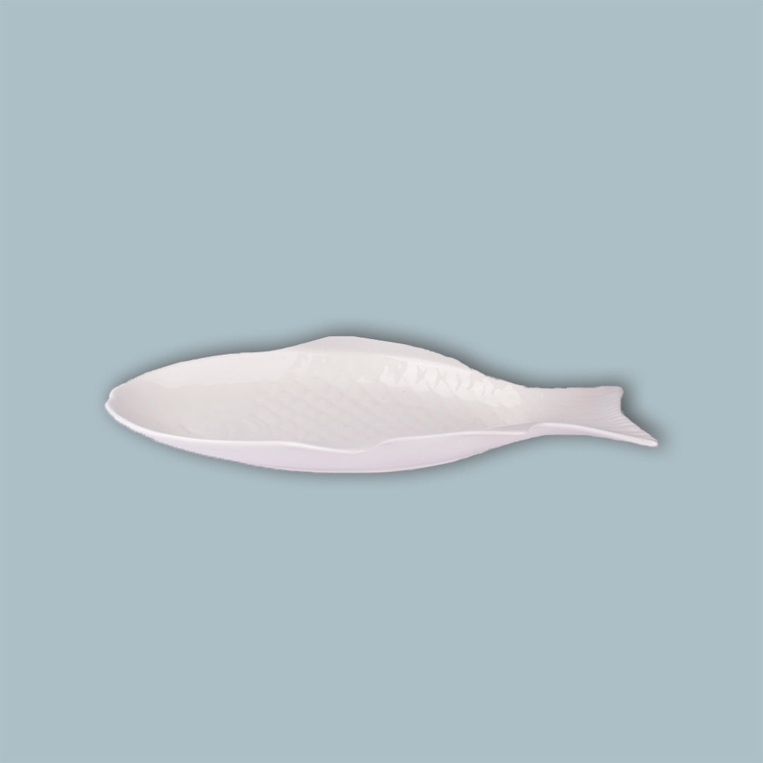White Fish Dish 38.5x21.5cm
