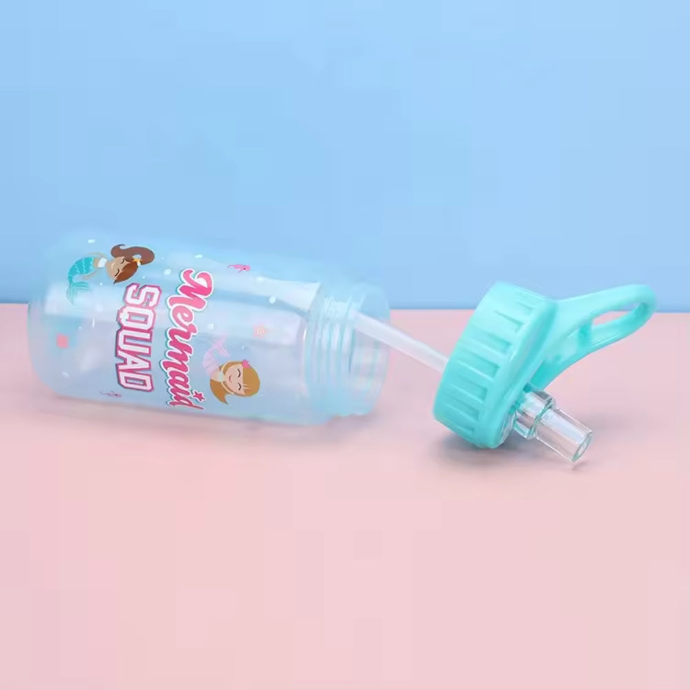 Wholesale Customized Color Clear 350mi Portable Straw Cup Children Plastic Water Bottle