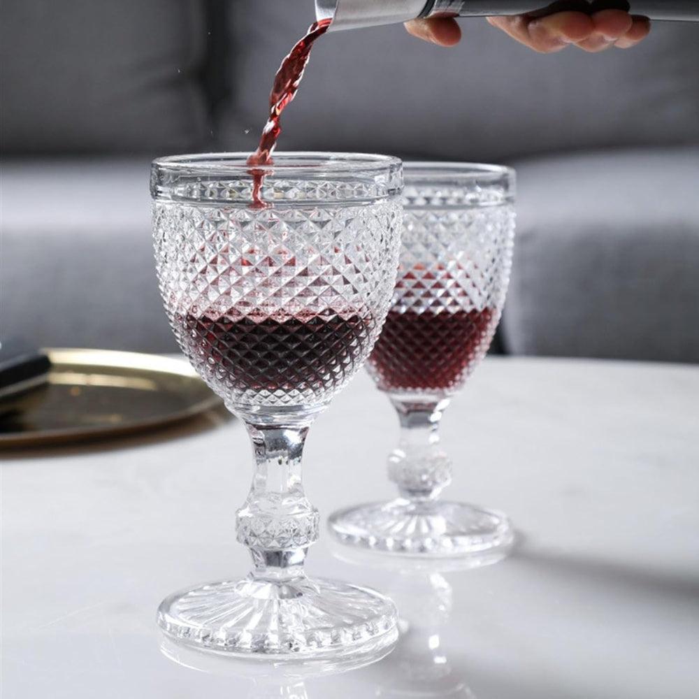 Wine Glassware Clear Water Goblets set of 6 Christmas Glasses