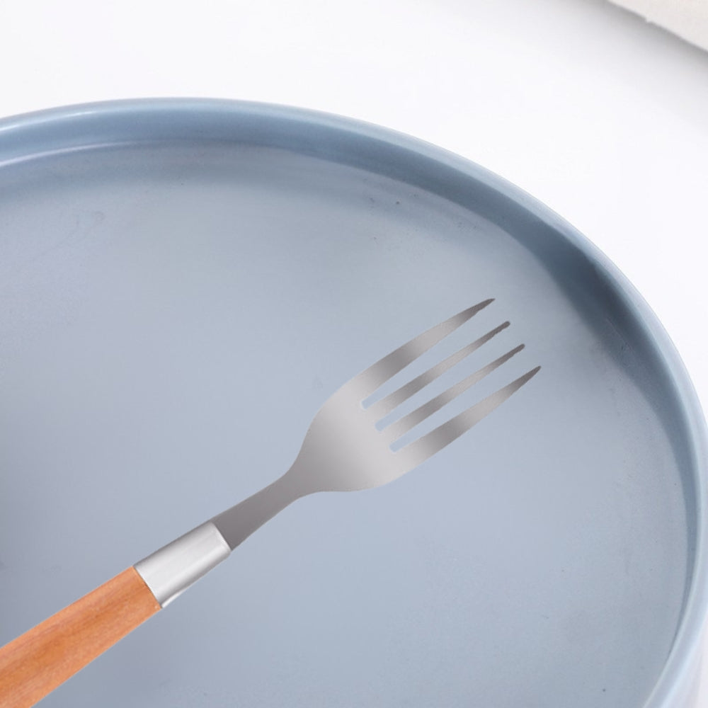 Wooden-Handle Tableware Spoon, Set Of Four