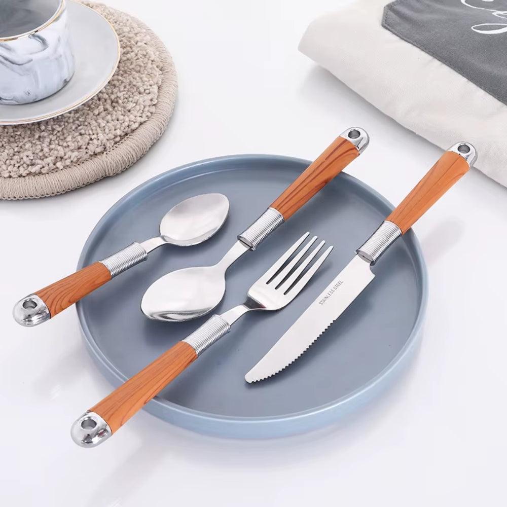 Wooden-handle Tableware Set