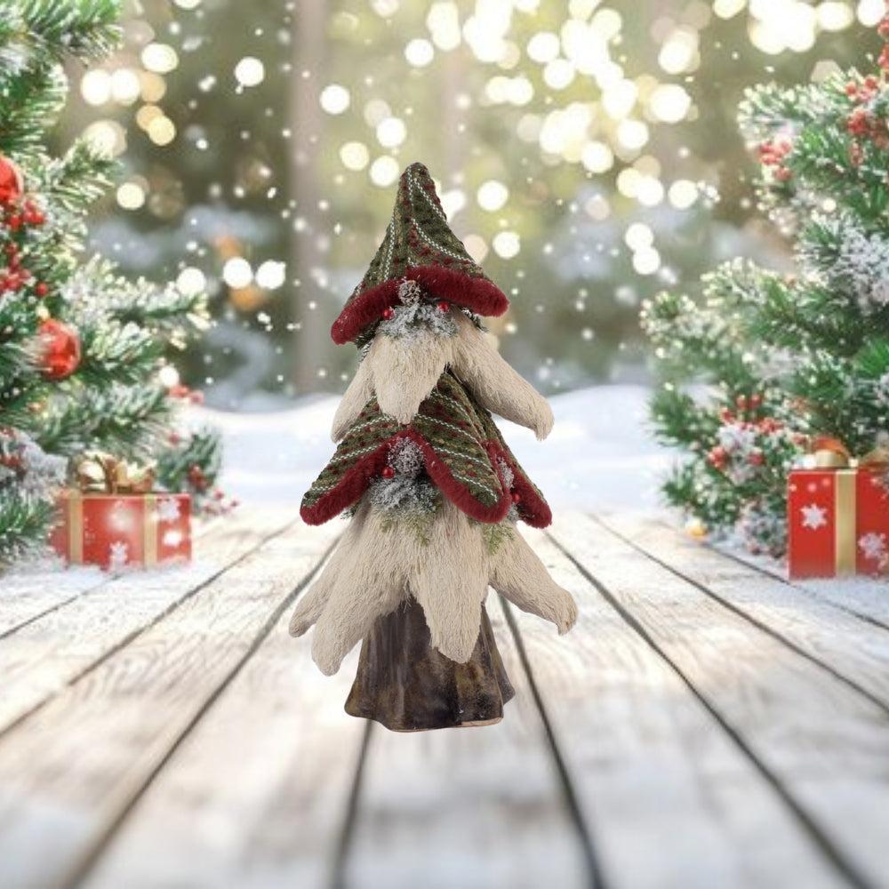 Woodland Christmas Gnome Tree Figurine 60Cm