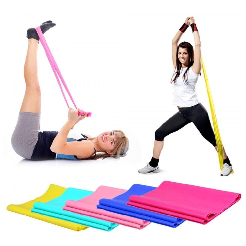 Yoga Stretch Band Elastic Rubber Flat Strap Thick Fitness Arm Back Leg Pull Rope