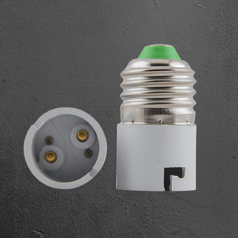 ZOREZA Converter E27 to B22 Screw Base Socket Holder and Light Bulb Adapter (White)