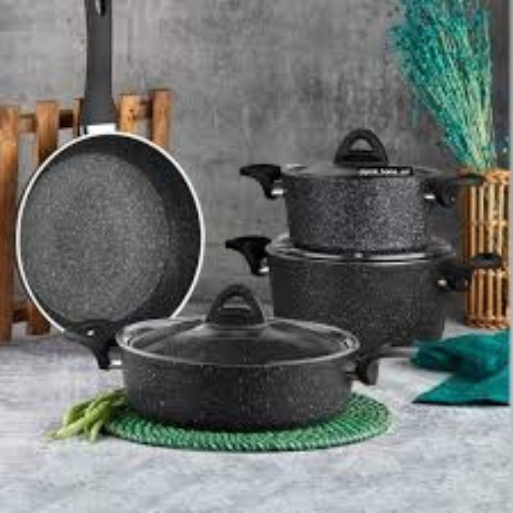 Zarif Non Stick Aluminum Granite Set 4 Pcs