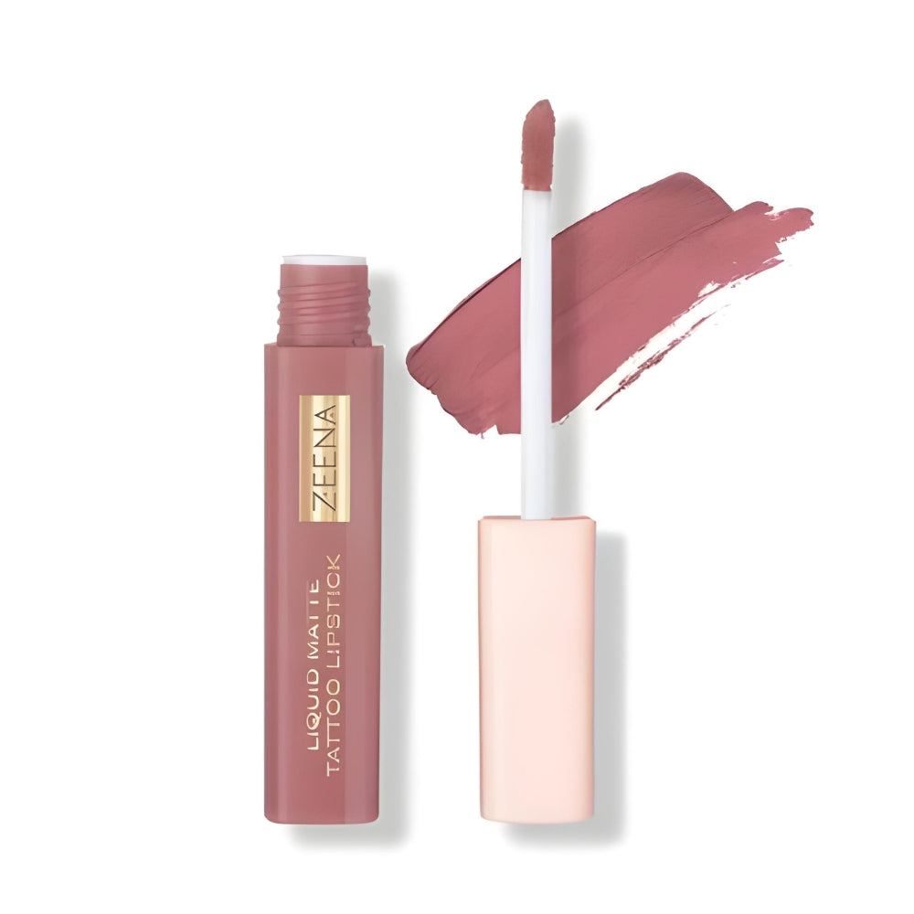 Zeena Liquid Matte Tattoo Lipstick 020 Rosy Nude