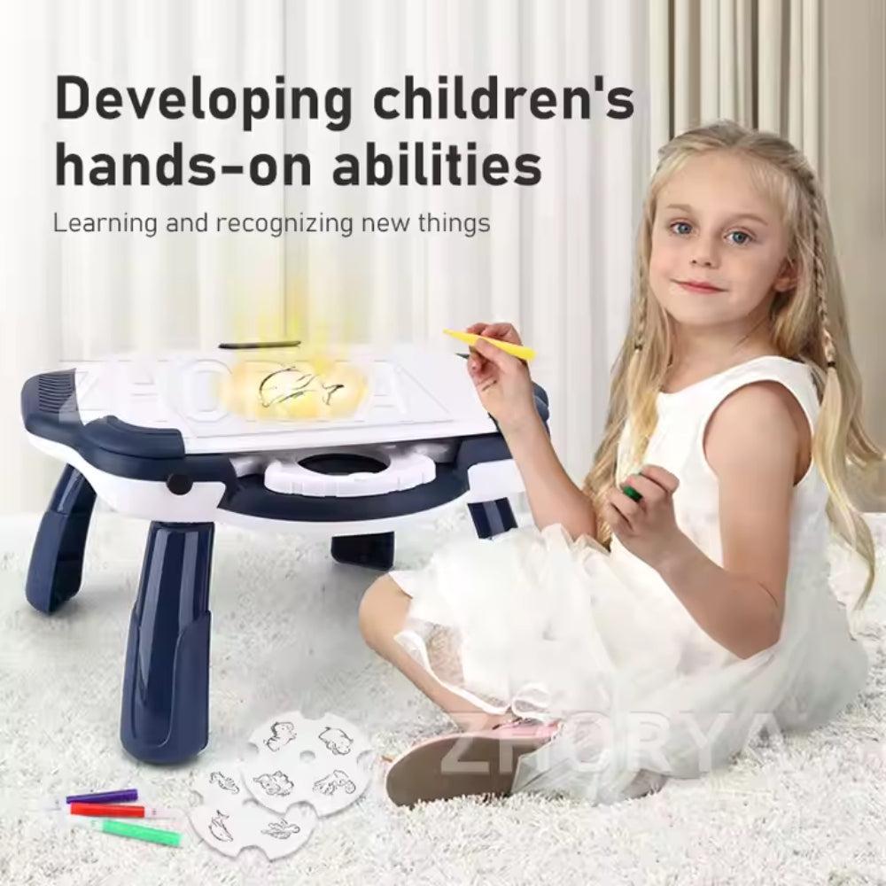 Zhorya Sketch Projector Drawing Projector Toys Children'S Table Projector Magnetic Drawing Board for Kids