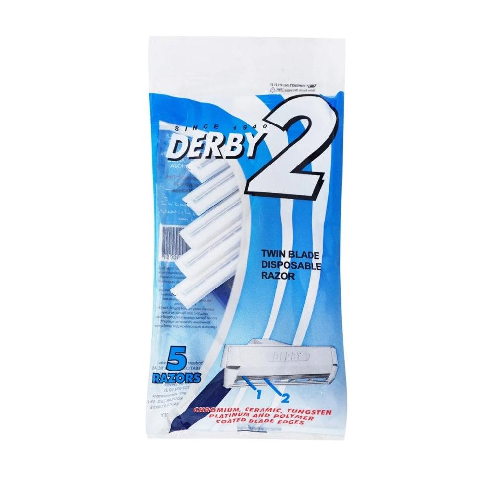 Derby Samurai 2 Twin Blade Non-Disposable Razor 5 Pcs