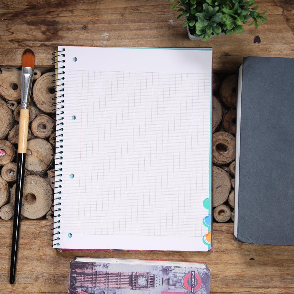 piral Notebook By Star For Students Divided Into 5 Sections 100 Sheets