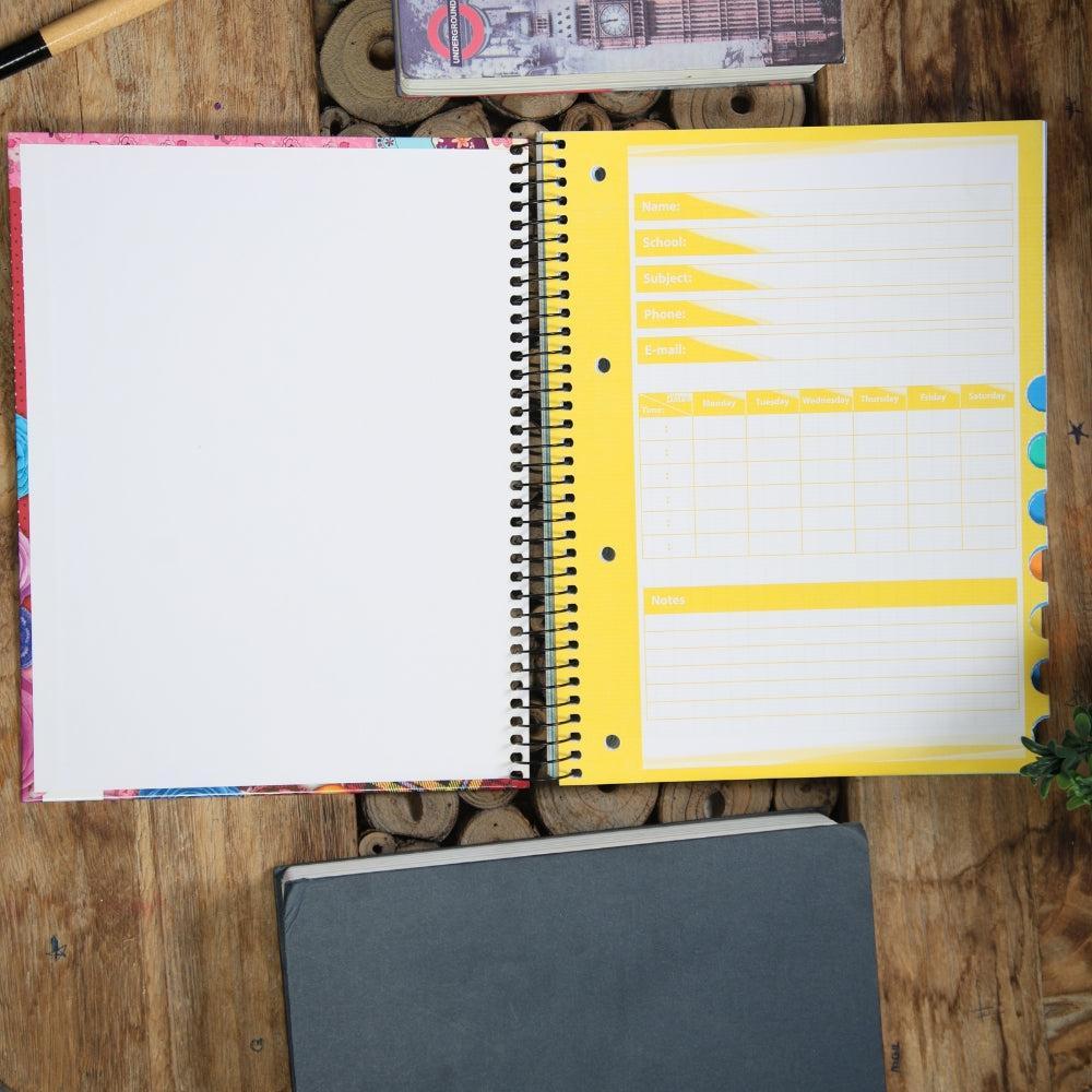 spiral Notebook By Star For Students Divided Into 8 Sections 192 Sheets