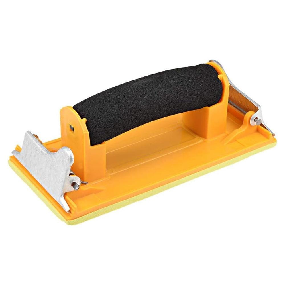 uxcell Sander Block 7 X 3.5 Inch Sandpaper Sheet Holder Hand Tool with Sponge Handle for Sanding Grinding Polishing