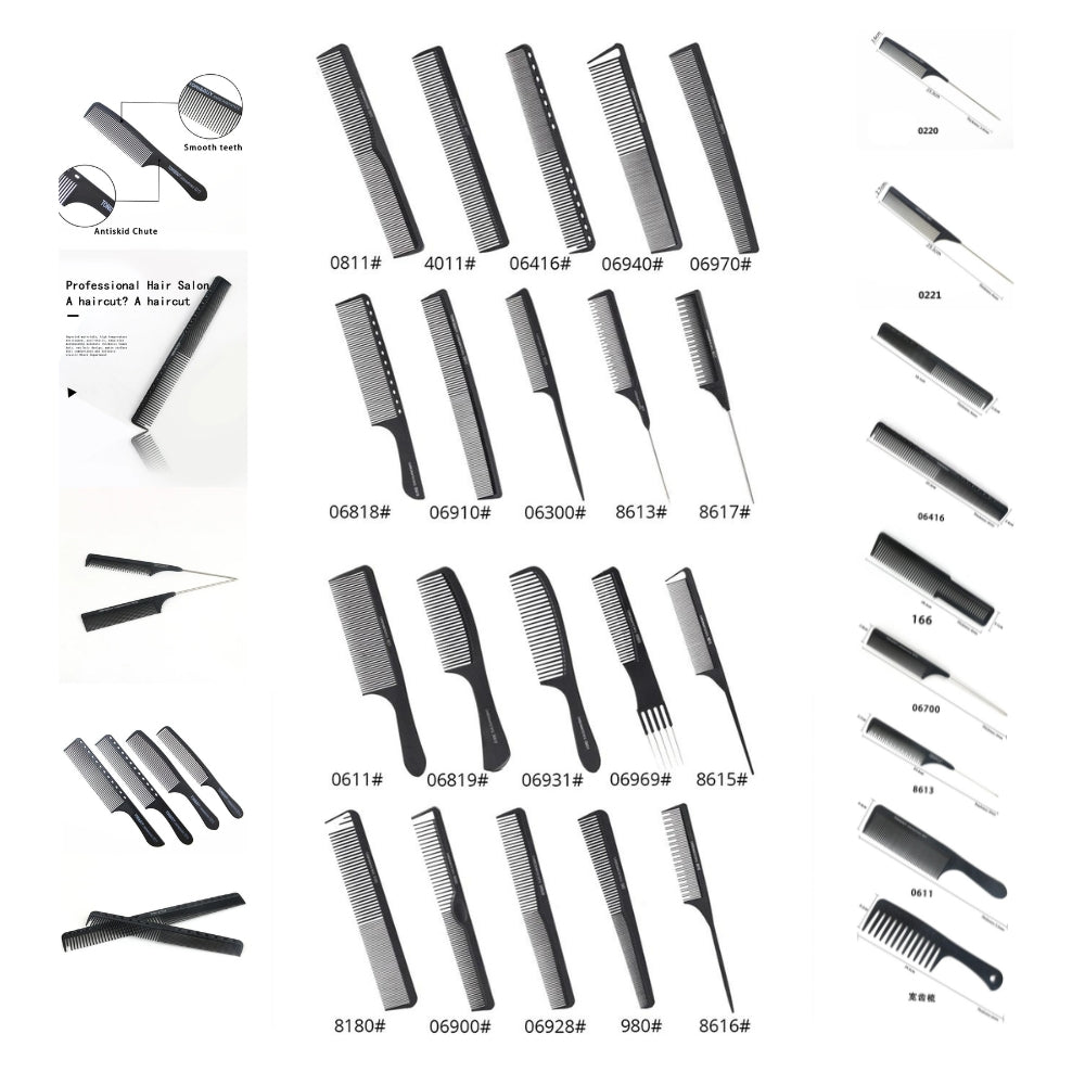 wholesale Salon Hairdresser Barber Professional Hair Cutting Comb Hair Combs Brush Bareber Supply Cutting Comb